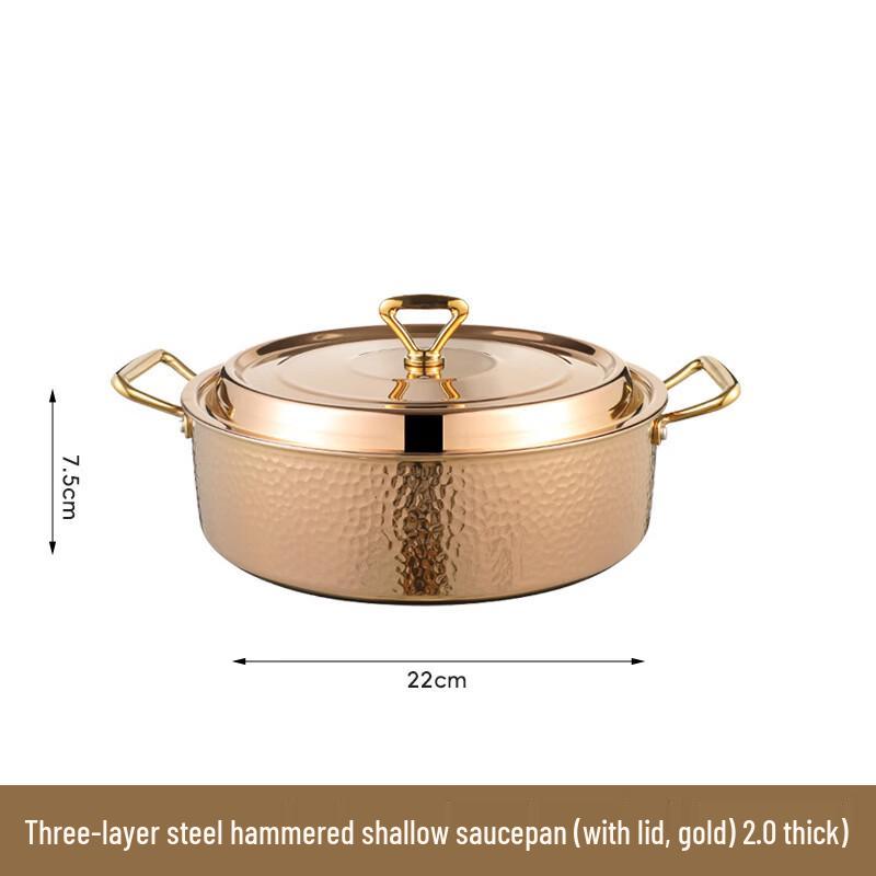 Copper Hammered Divided Hot Pot