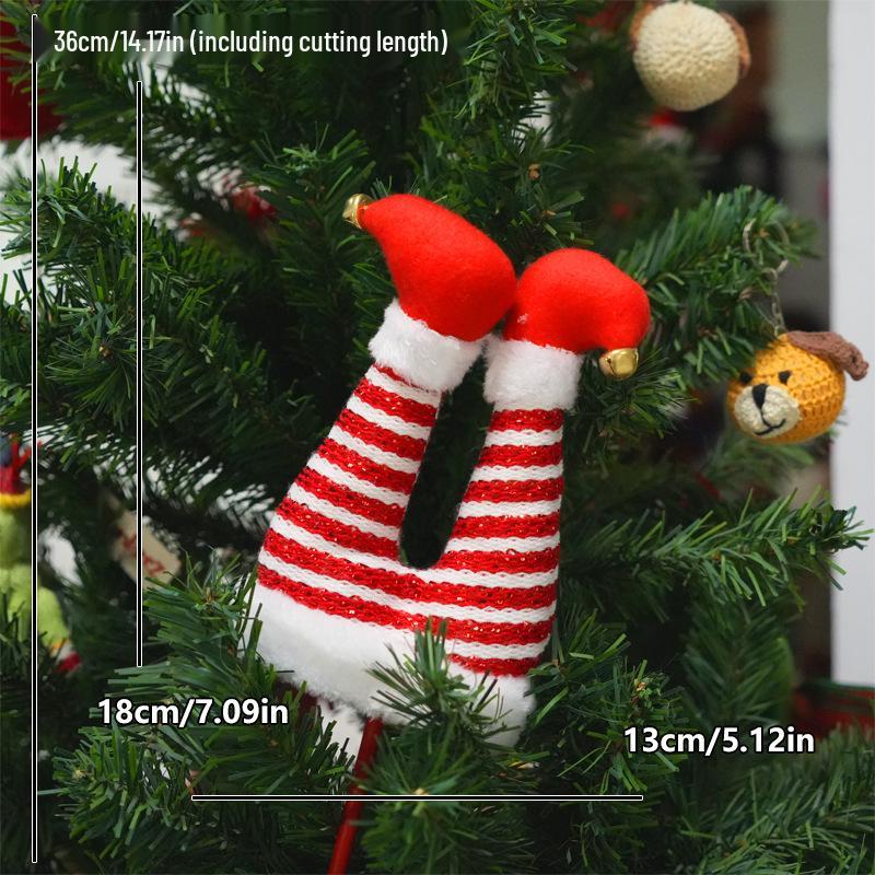 Elf Leg Stake Tree Topper - Indoor/Outdoor Christmas Decoration