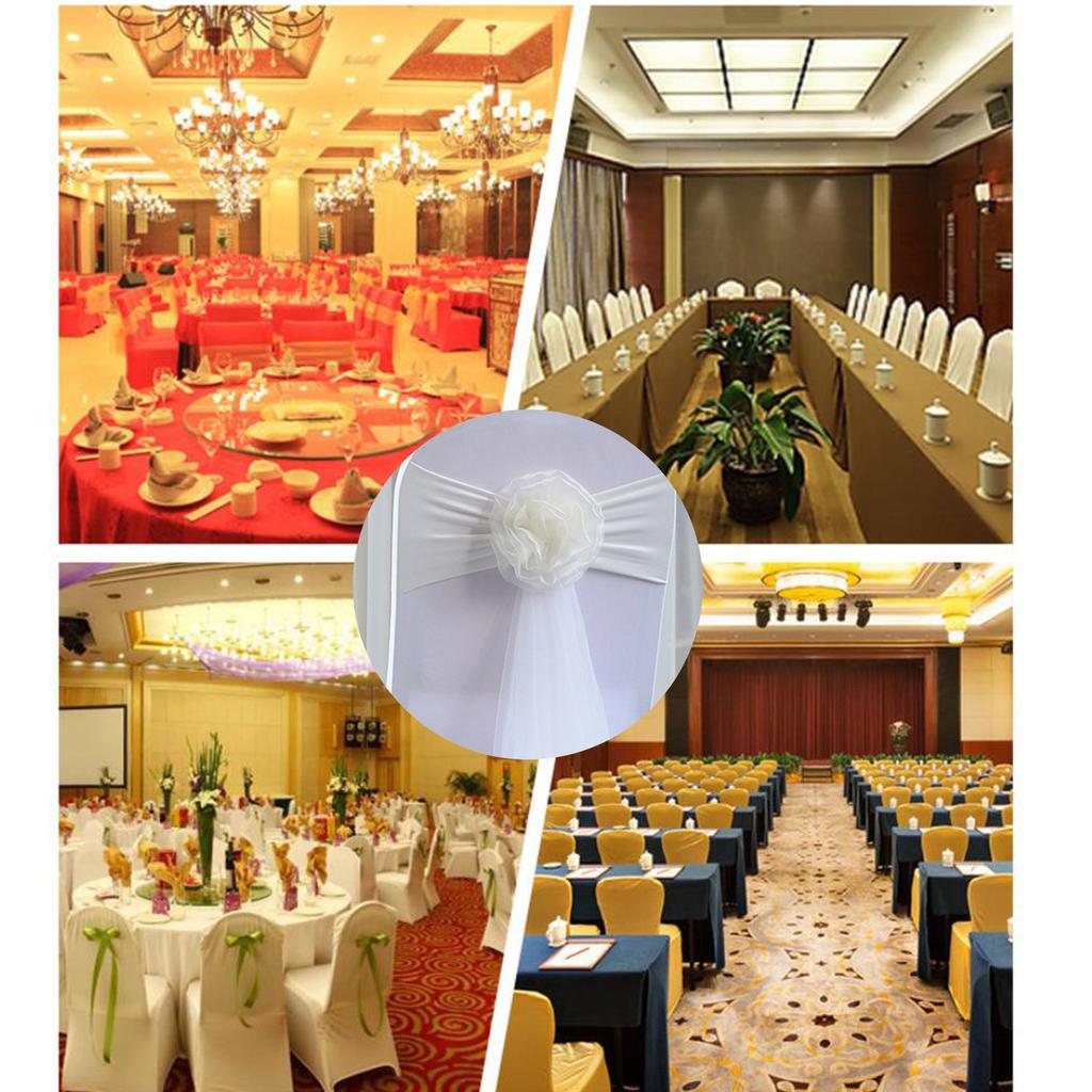 Elastische Stuhlbänder Spandex Stuhlschärpen Schleifen Dehnbare Stuhlschärpen Schleifen für Empfangs- und Zeremoniendekorationen