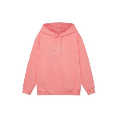 Li-Ning Trendy Music Festival Loose-Fit Hoodie Unisex Tops Pink AWDS220-6