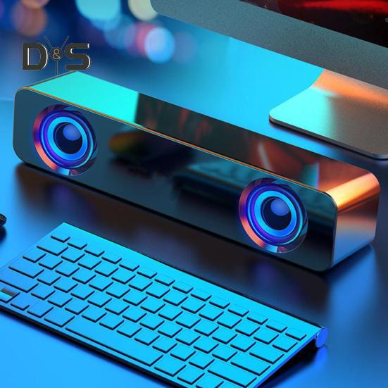 Bluetooth-compatible Speaker Music Player with Light Stable Connection Home Video Desktop Wireless Sound Speaker