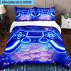 Galactic Gaming Game Controller 3pcs Bedding,Including 1pc Duvet Cover And 2pcs Pillowcases Perfect for Christmas,Ideal for Bedroom, Dormitory