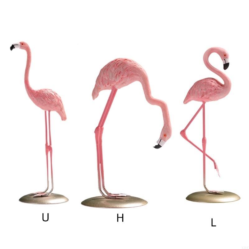 Flamingos Decoration Animal Sculpture, Resins Tabletop Figure for a Touch Charm X3UC