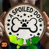 Metal Round Sign with 2D Flat Print - Dog Bone and Paw Design - Perfect for Door, Wall, Porch, Garden, Bar, and Café Decor