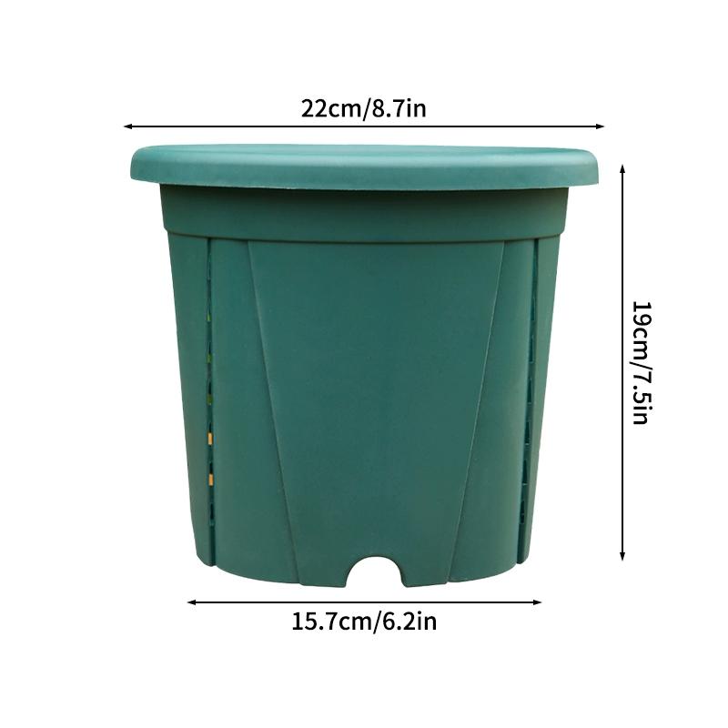 Plastic Green Plant Flower Pot Thickened Resin Gallon Pot Balcony Planting Flower Pot Root Control Breathable Seedling Planters