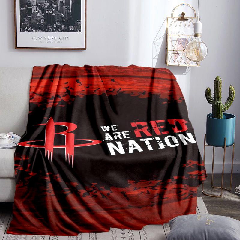 basketball Pride Rockets Blanket Lightweight Flannel Bedding Blanket Perfect for Travel, Camping, Living Rooms, Offices, Sofas, Fan Christmas gift