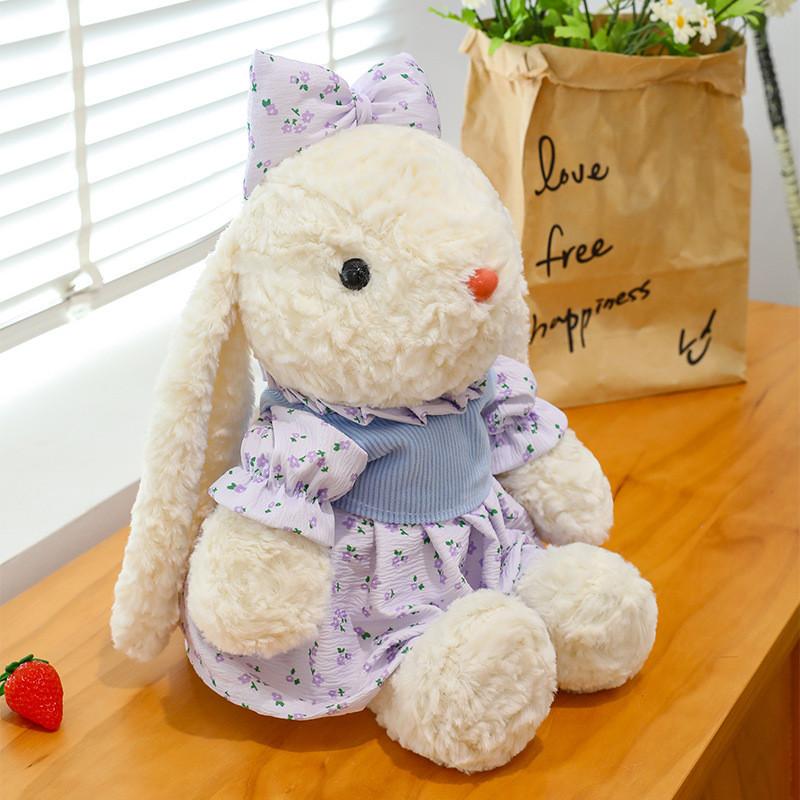 Floral Cute Dress Bunny Plush Cartoon Children Pillow Pillow Girl Birthday Gift