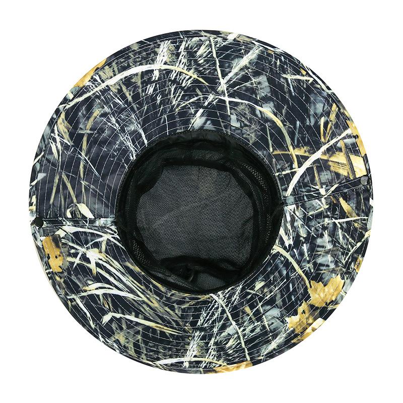 Northwood Leaf Camouflage Bucket Hats Outdoor Mountaineering Withered Wood Jungle Hat Sunscreen Sunshade Large Eaves Breathable Fishing Hats