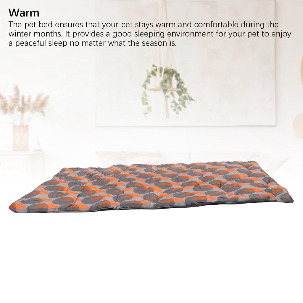 Dog Mat Cute Prints Warm Splash Proof Grime Proof Foldable Dog Bed for Pet Sleeping Outdoor Travel