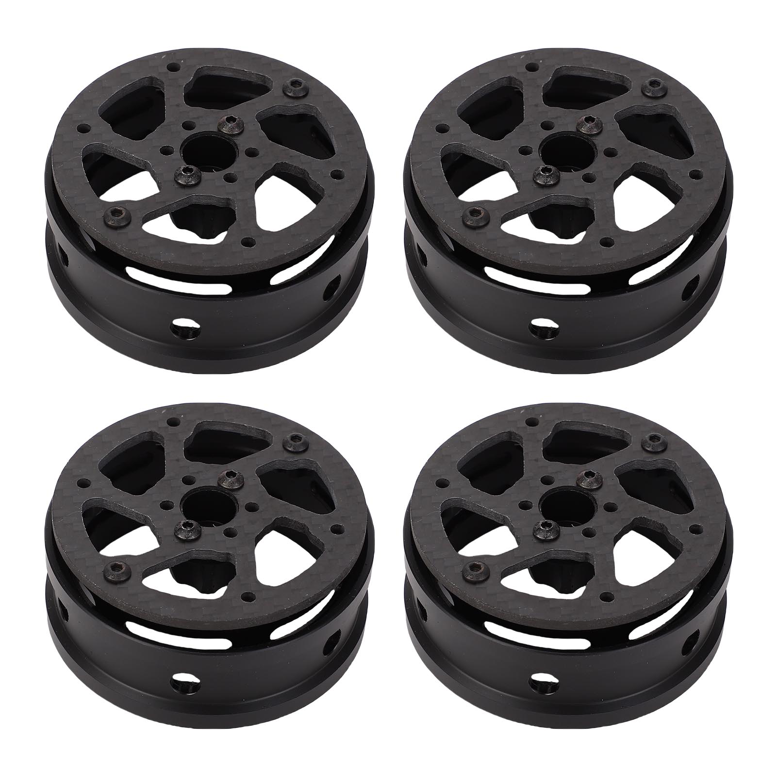 

4PCS 2.2 Inch Carbon Fiber RC Wheels Rims High Strength Lightweight RC Crawler Wheel Hub for 1 10 RC Crawler Car