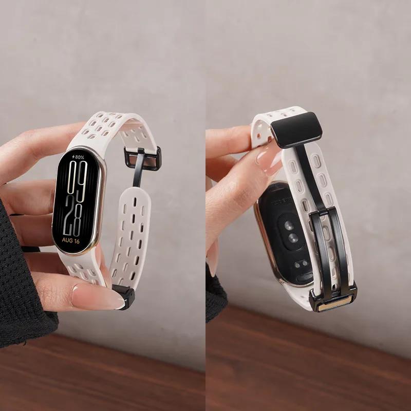 Miękki silikonowy pasek do Xiaomi Mi Band 9/8 Correa Bransoletka na nadgarstek Miband 8 Sport Wodoodporny Pasek zamienny do Xiaomi Band 9
