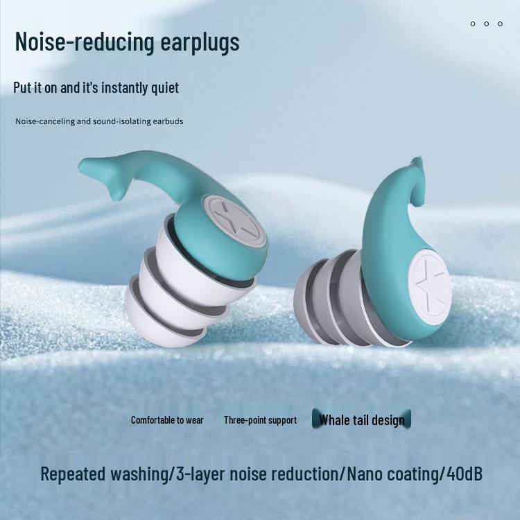 Soundproof Silicone Earplugs: Noise Reduction for Sleep, Waterproof, In-Ear Protection