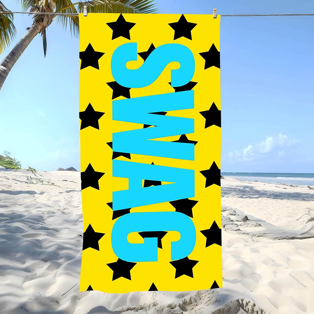 Swag Style Towel Beach Towel Oversized Super Absorbent Soft Swim Beachtowels For Men, Women