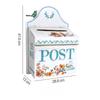 Style Garden Entrance Wrought Iron Outdoor Mailbox Three Dimensional Relief Delivery Box Wall Mounted Decorative Mailbox