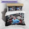Set Biancheria da Letto 3 Pezzi con Stampa Modello Erling Haaland Morbido Delicato sulla Pelle Lavabile Copripiumino e Federe Set Stagione Unica Camera da Letto