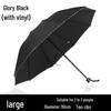 XL Men's Sun Protection Folding Umbrella for 3-5 People - Shade & Rain