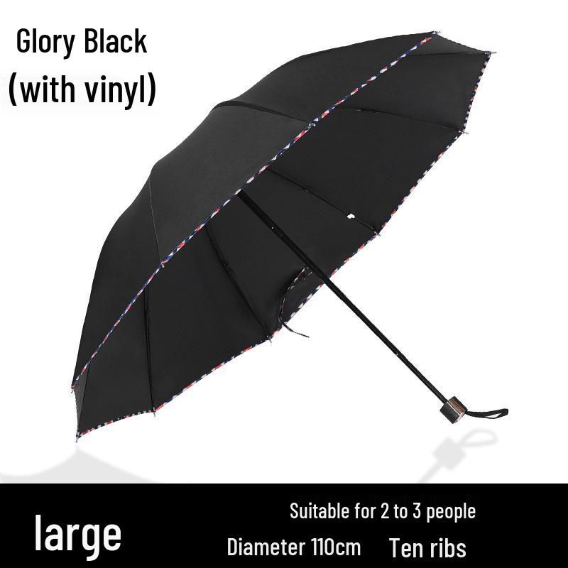 XL Men's Sun Protection Folding Umbrella for 3-5 People - Shade & Rain