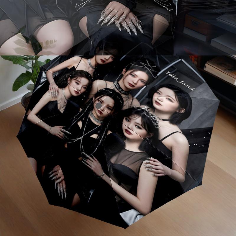 Kpop Idle Umbrella 8-Frame for Travel, Camping, Casual Lightweight Portable Umbrella, Essential for Every Family Holidays Gift