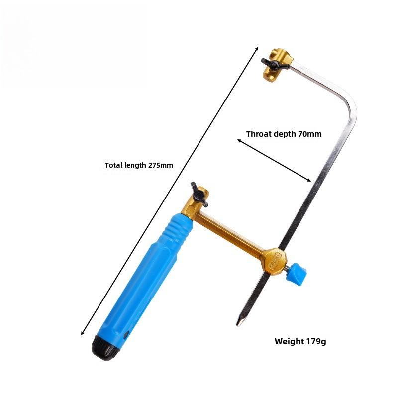 Regulowany łuk piły typu U Narzędzie tnące do drewnianej rękojeści ramy piły do biżuterii Narzędzia ręczne Rama jubilerska