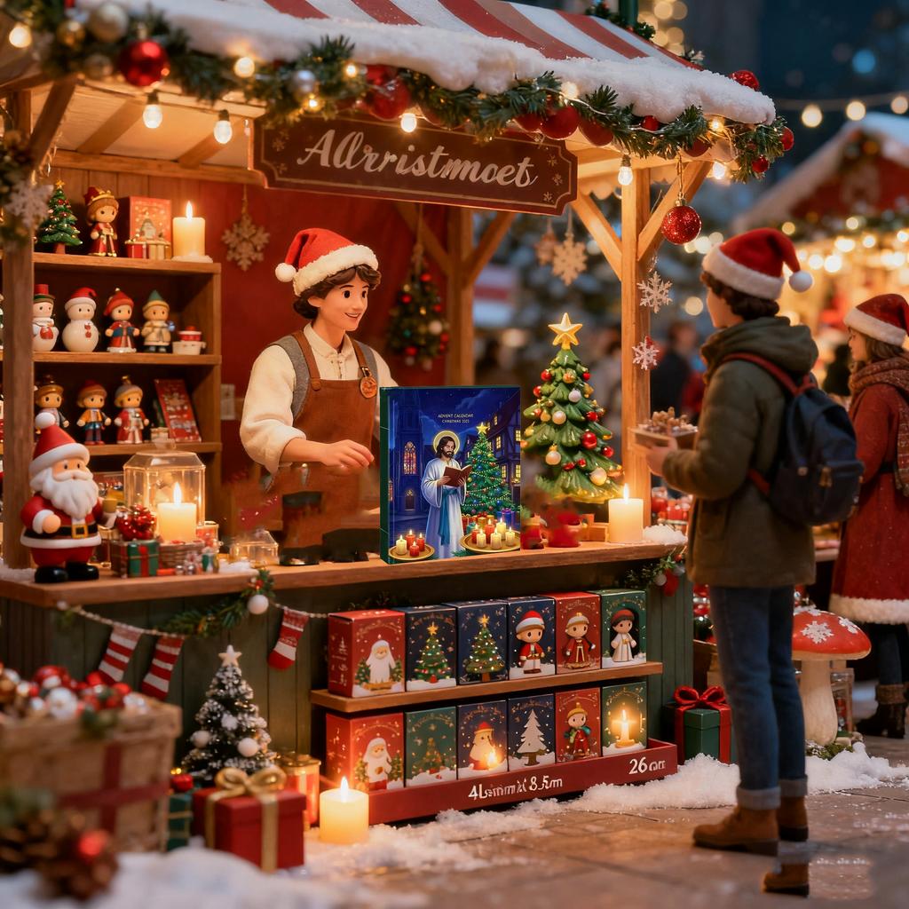 2D Plane+airplane Box +24PC Jehovah Countdown Box Christmas Advent Calendar