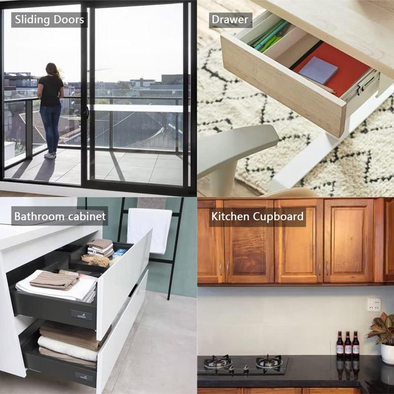 6-1Set Strong Magnetic Cabinet Catches Ultra-Thin Door Magnets Stops Invisible Adhesive Drawer Magnet Catch for Kitchen Closer