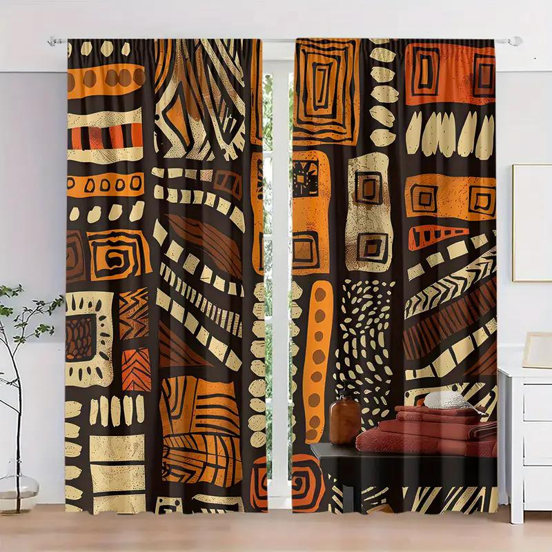 

2 штуки штор с художественным декоративным принтом, кулиска, украшение для дома, украшение комнаты 29Wx64L(75x166CM)x2