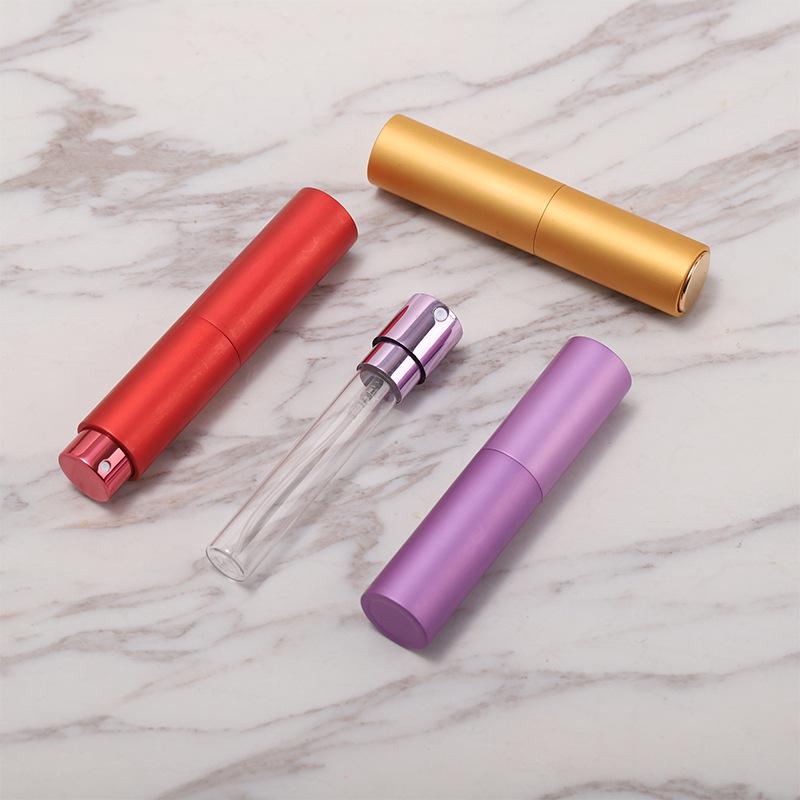 10ml Portable Rotating Telescopic Refillable Perfume Spray Bottle with Logo Printing Option