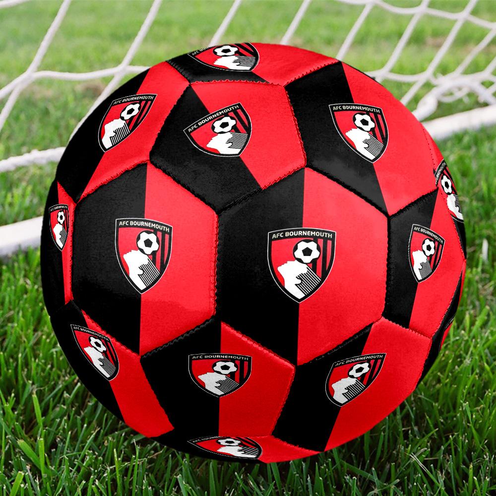 AFC Bournemouth Indoor Soccer Ball Size 5 Colorful All Ages Machine Stitched PVC Competition Ready Durable High-Bounce