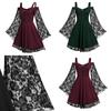 Charmantes großes mittelalterliches Vintage-Kleid für Damen, ideal für Cosplay und Karneval