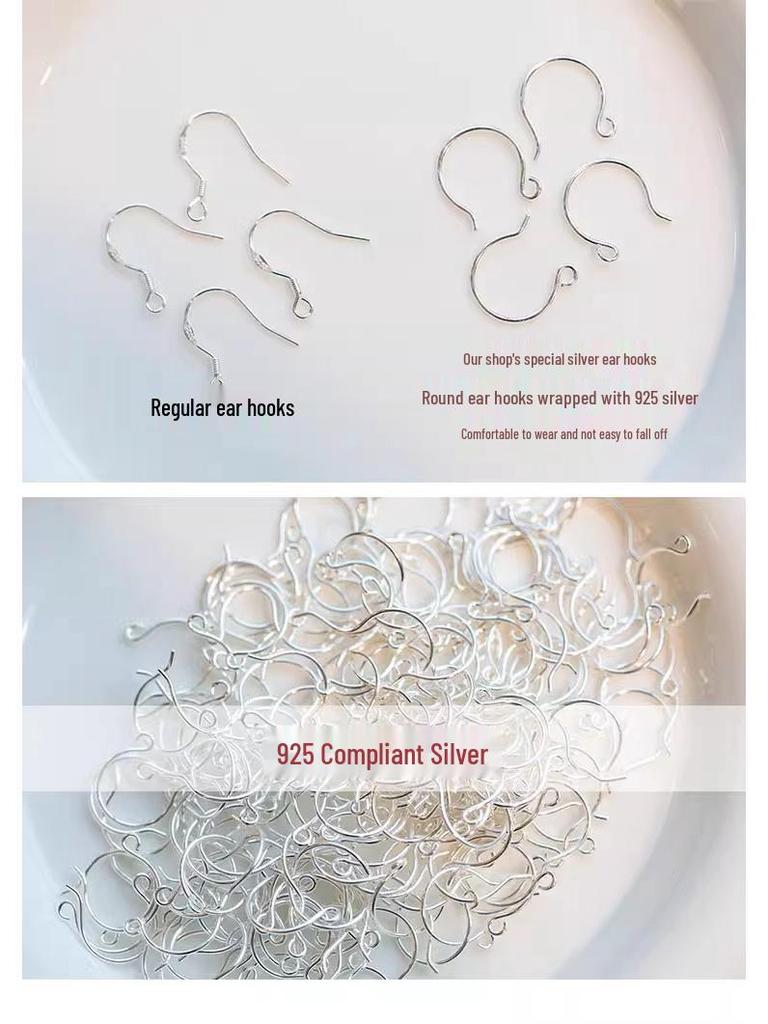 Hetian Jade and Red Agate Earrings - S925 Silver, Vintage High-End Design for Women, Autumn/Winter 2023