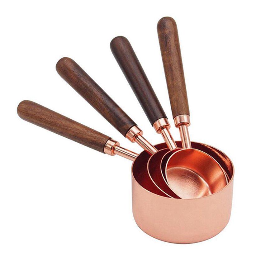 Seasoning Tool Stainless Steel Measuring Cups 4Pcs Portable Measuring Spoon