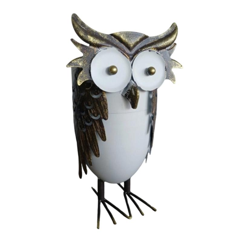 Lightweight Iron Owl Planter Flower Pot Easy to Move for Indoor or Outdoor Garden Decoration Multipurpose Planting Option
