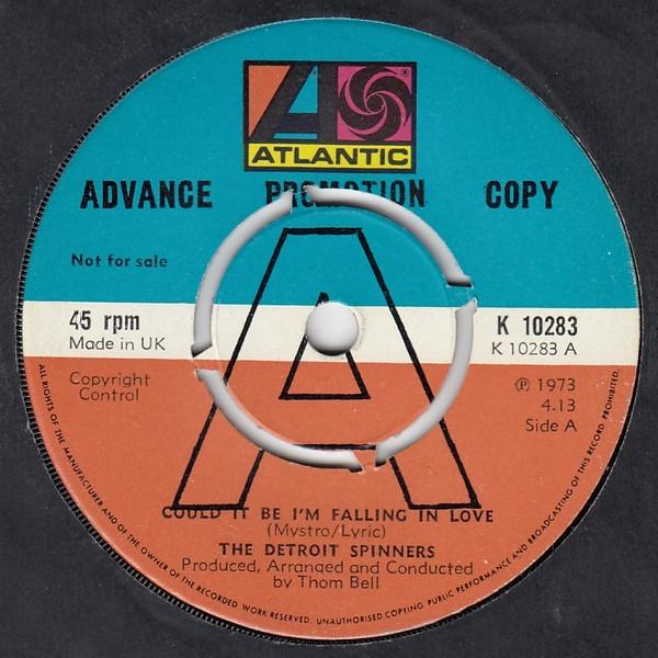 

7inch Record SPINNERS Could It Be Im Falling In Love K10283PROMO Atlantic 1973 UK SoulFunk Used