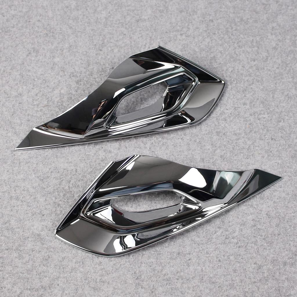 Ruiq Chrome Front Fog Lamp Garnish Bezel Cover for Nissan Note Model E-Power (New e13)