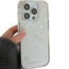 Transparent Glitter Snowflake Apple Phone Case - Compatible with 17 Pro Max & 15/14/12 Models, Soft, Cute Style