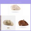 Black Beret Hat For Women Autumn Winter Cotton Blend With Sun Protection And Fashion Style