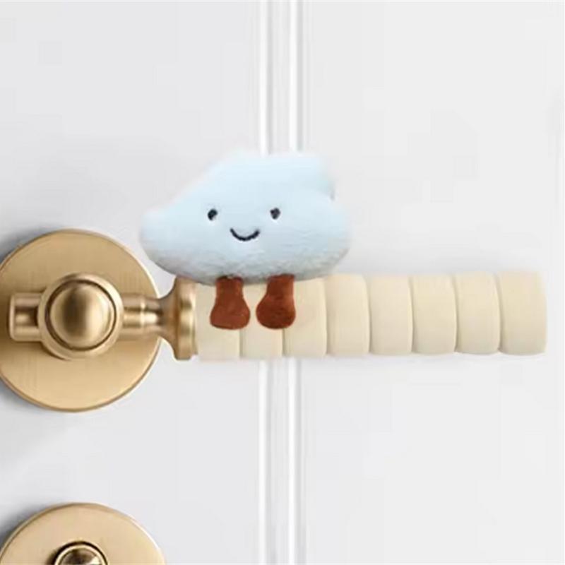 Cute Cloud Door Handle Cover Anti Bump And Anti Static Safety Door Knob Protector Furniture Decorations Home Accessories