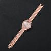 3pcs/set Women Luxury Stainless Steel Diamond Band Quartz Watch Set