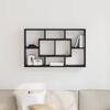 Wall Shelf Black Oak Look 85 x 16 x 52.5 cm Engineered Wood
