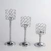 Metal Wrought Iron Candlestick Romantic Craft Candelabra Crystal Candle Holder  Candlelight Dinner