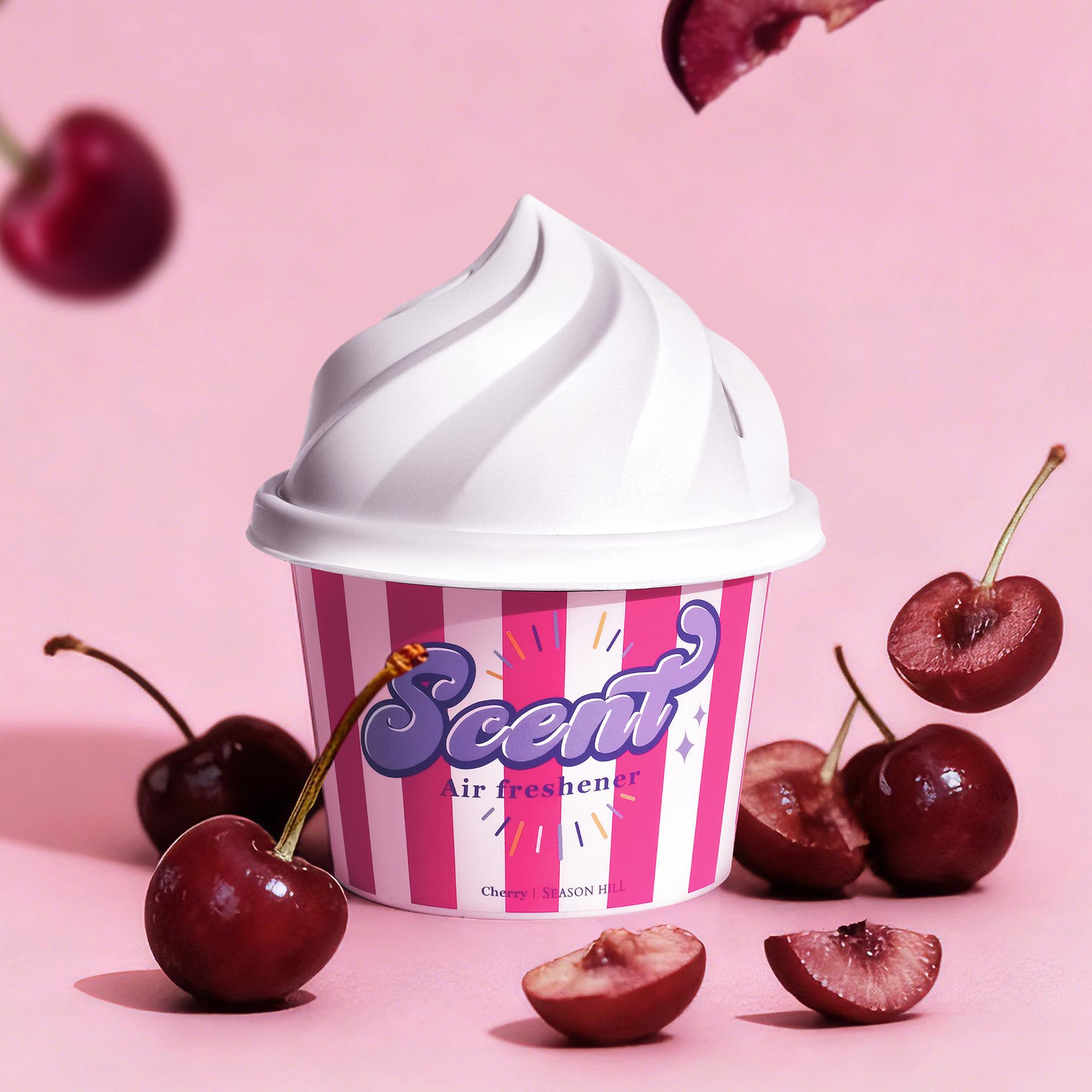 Мороженое твердый ароматерапевтический крем автомобильный ароматизатор красный