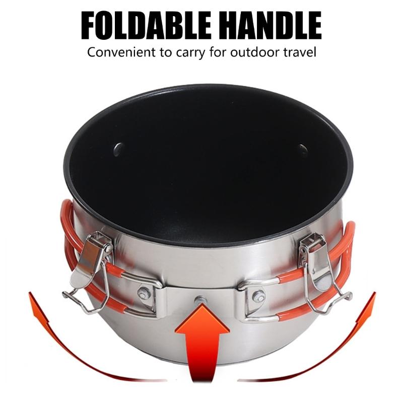 Outdoor Stove Top Pressure Cooker Meats Pots Stainless Steels Stove Pressure Cooker Meats Pots Camping Cookware Enduring