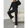Women S Casual Knit Hoodie Sweatshirt And Pants Set