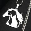 Horse Head Dog Fashion Necklace For Women Men Stainless Steel Silver Color Animal Pet Lover New Design Nature Chain Jewelry