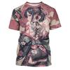 2026 Men's Anime Samurai Girl 3D Printed Fashion T-Shirt for Adults-Street Trend Style Short-Sleeved