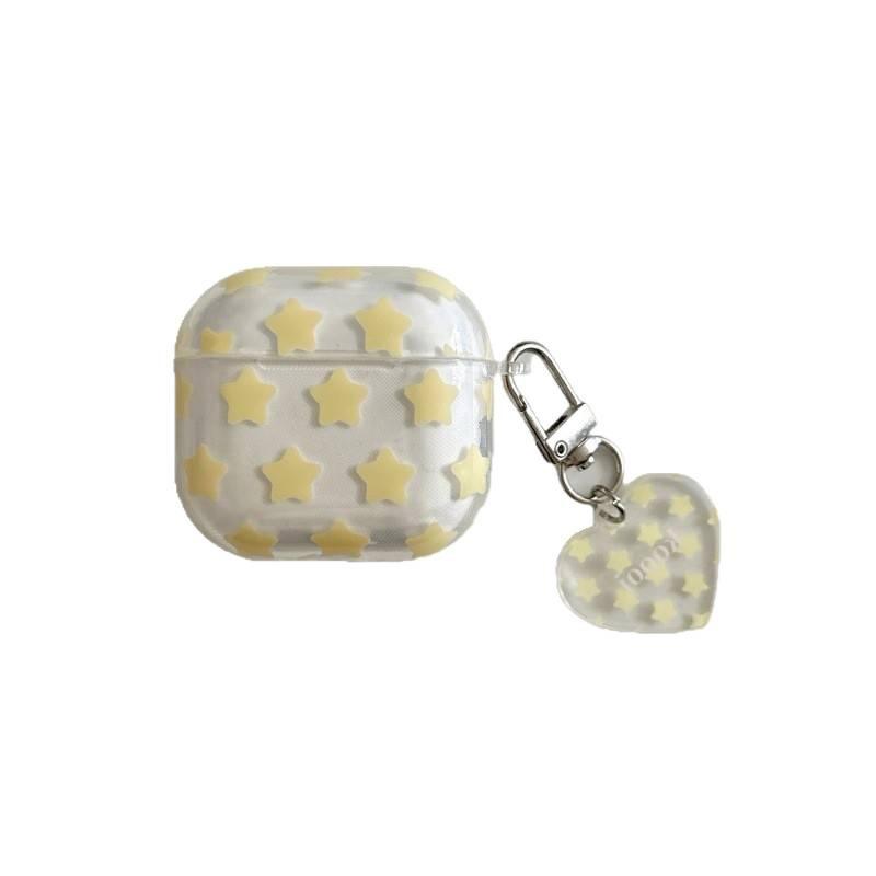 Full screen yellow little star AirpodsPro1 earphone case for Apple 1/1/1 generation wireless Bluetooth case