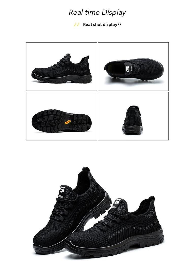 Sicherheitsschuhe für Herren: Leicht, Atmungsaktiv, Abriebfest, Stoßfest, Durchstichfest Elektriker Isolierschuhe, Sicherheitskontrollfreundlich