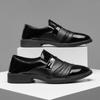 Fashion 2024 new men's shiny leather shoes, men's casual business formal leather shoes, high-quality work, work, banquet leather shoes