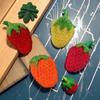 Festive 4Piece Strawberry Kitchen Scrubbers Hand Wash Only, Super Fine Fiber, Acrylic Cover, Modern Design, 10cm x 3.9in