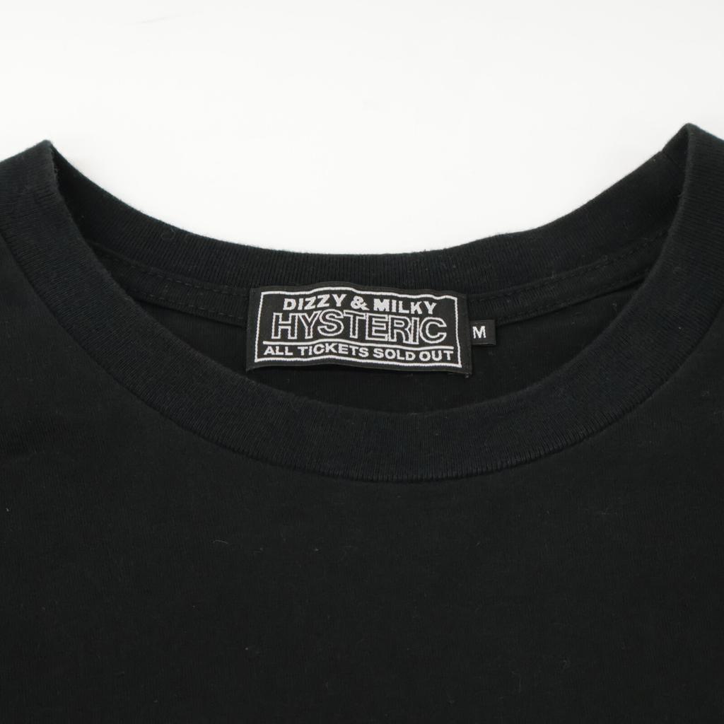 HYSTERIC GLAMOUR 0223CT01 FLAMES WOMAN Print T-shirt tops M blackUsed